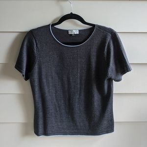 Wool crew neck top- dark academia